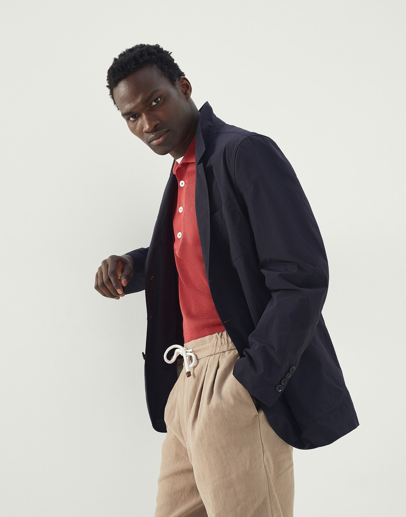 Water-resistant microfiber outerwear blazer 4