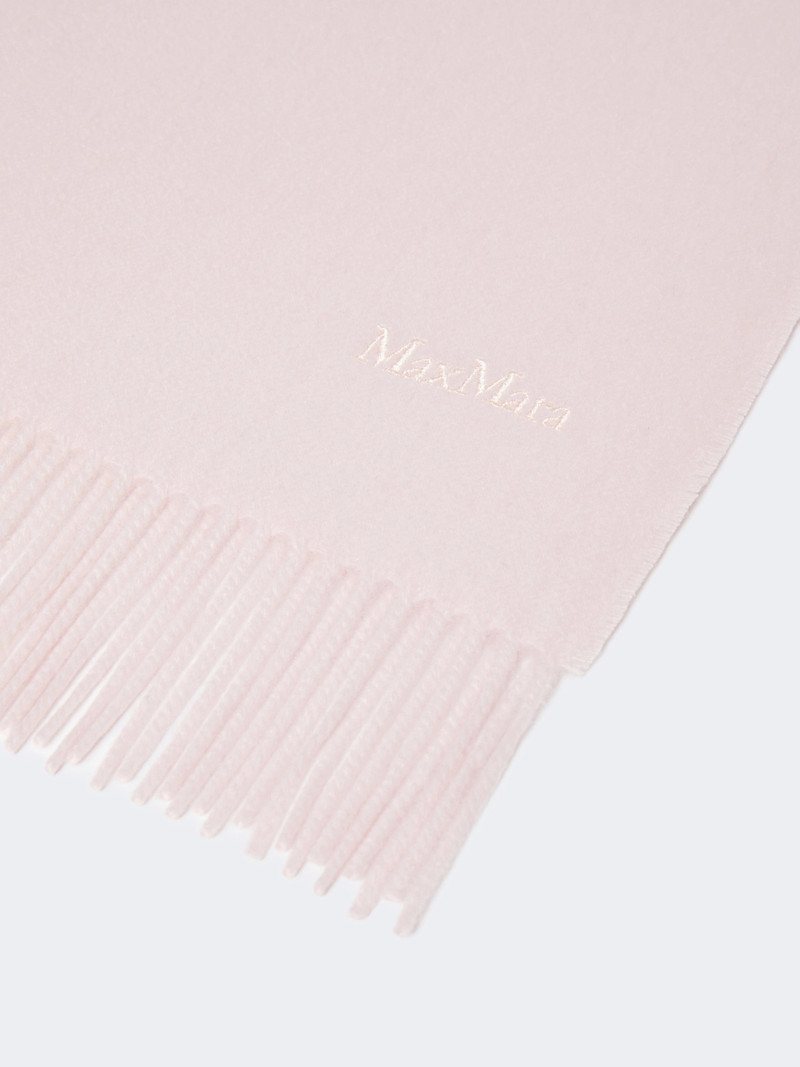 Max Mara Embroidered and fringed cashmere stole - PINK outlook
