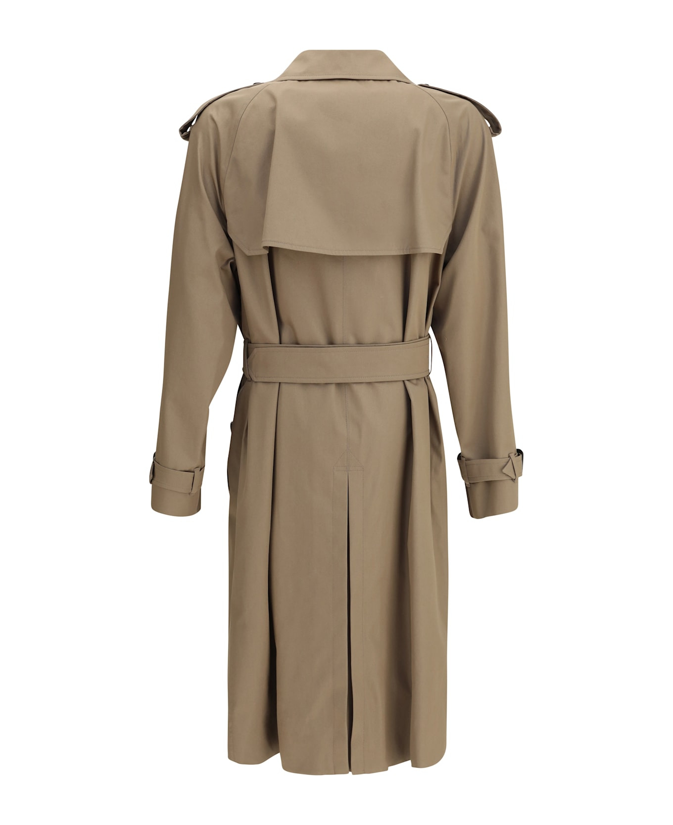 Long Cotton Gabardine Trench Coat - 2