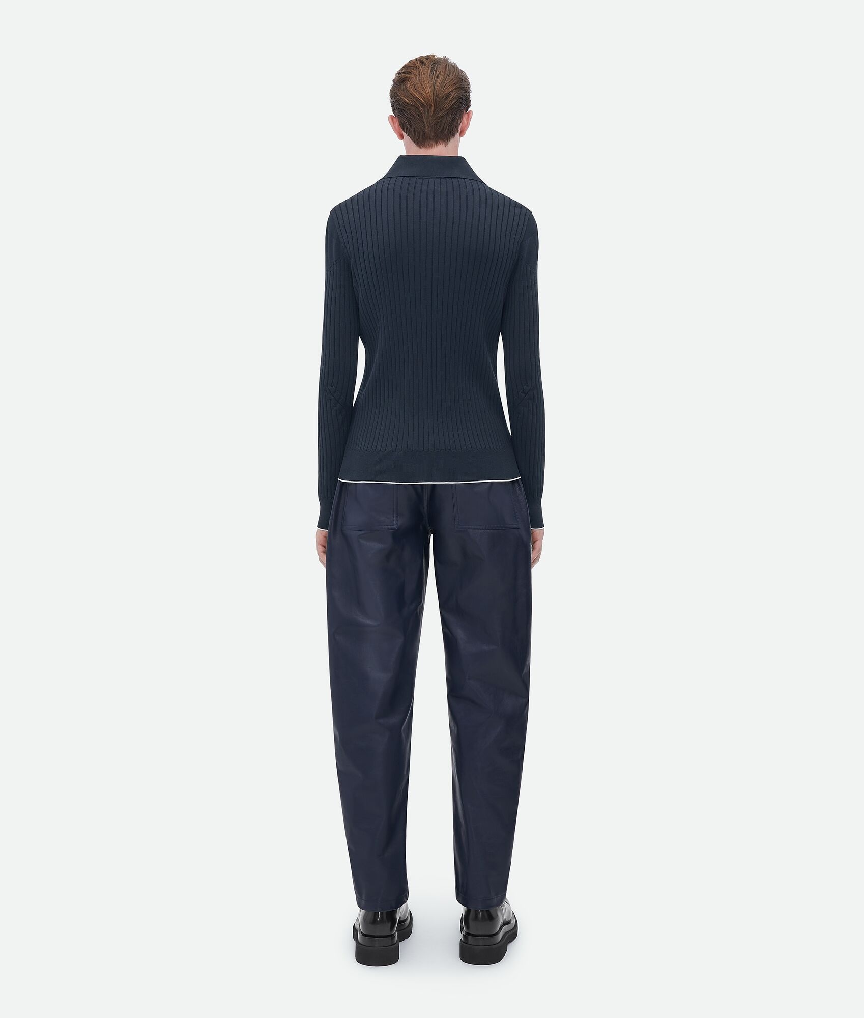 ribbed cotton polo - 2
