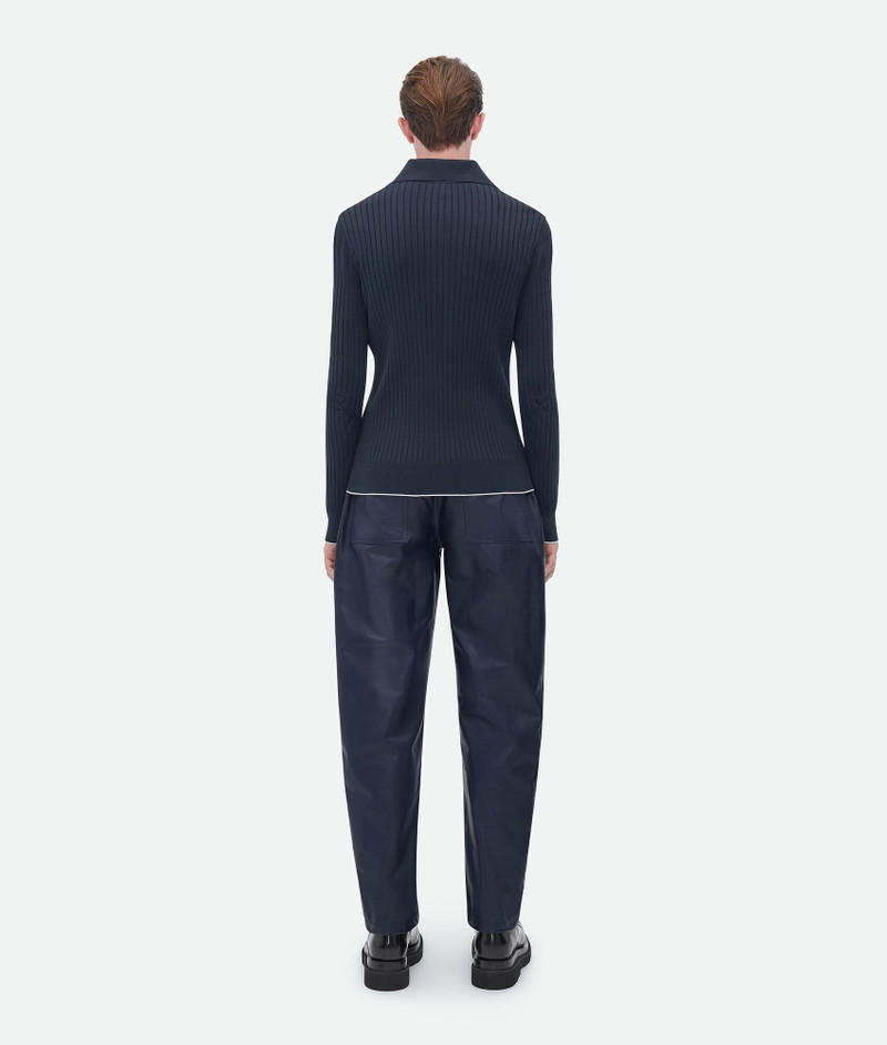 Bottega Veneta ribbed cotton polo outlook