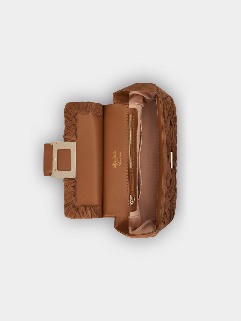 Viv' Cabas Foulard Metal Buckle Bag in Suede 7