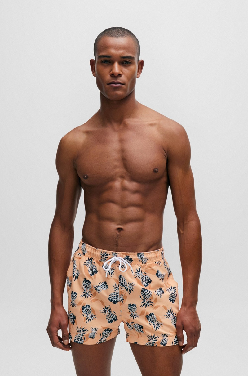 FULLY LINED SWIM SHORTS WITH PINEAPPLE MOTIF 2