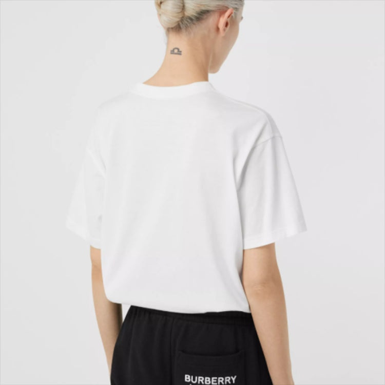(WMNS) Burberry Monogram Motif Oversized logo Printing Female White 80174731 - 3