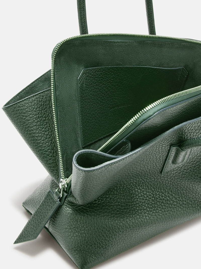 THE ATTICO ''LA PASSEGGIATA MEDIUM'' DARK FOREST TOP HANDLE outlook