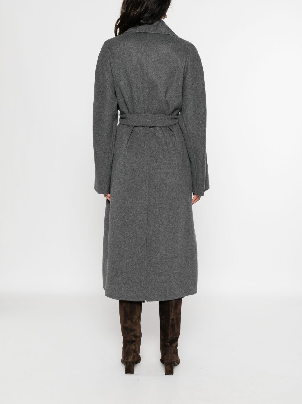 belted double-breasted coat - 4