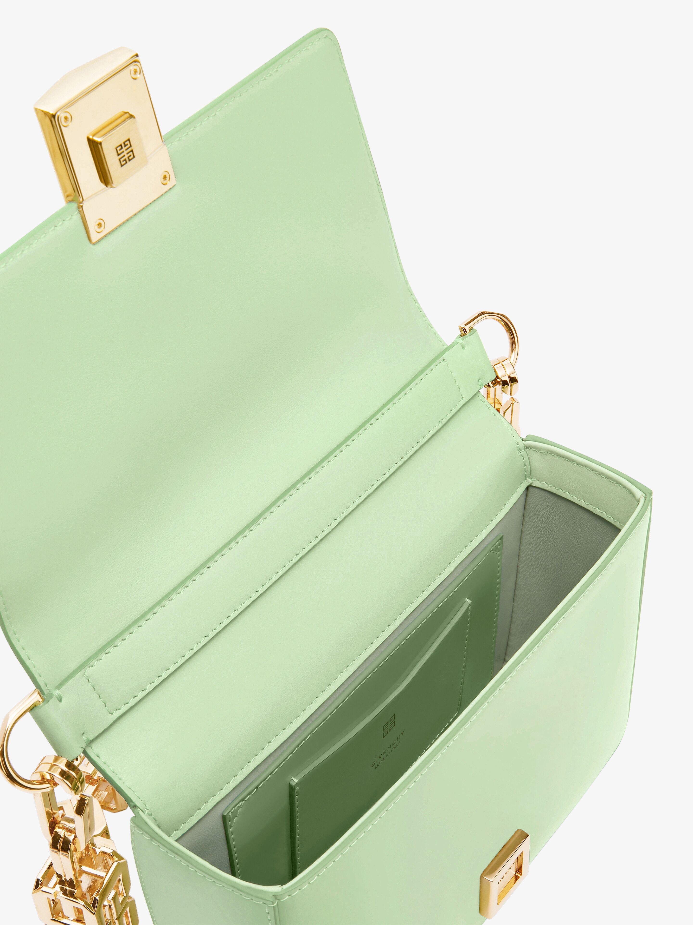 MEDIUM 4G BAG IN SHINY LEATHER WITH CHAIN - 5