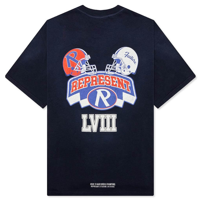 REPRESENT FEATURE X REPRESENT CHAMPIONS T-SHIRT - MIDNIGHT NAVY outlook