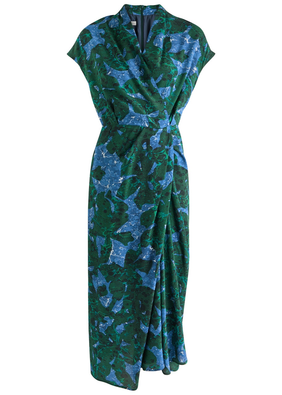 Dries Van Noten Dilian Printed Silk Midi Dress - 1