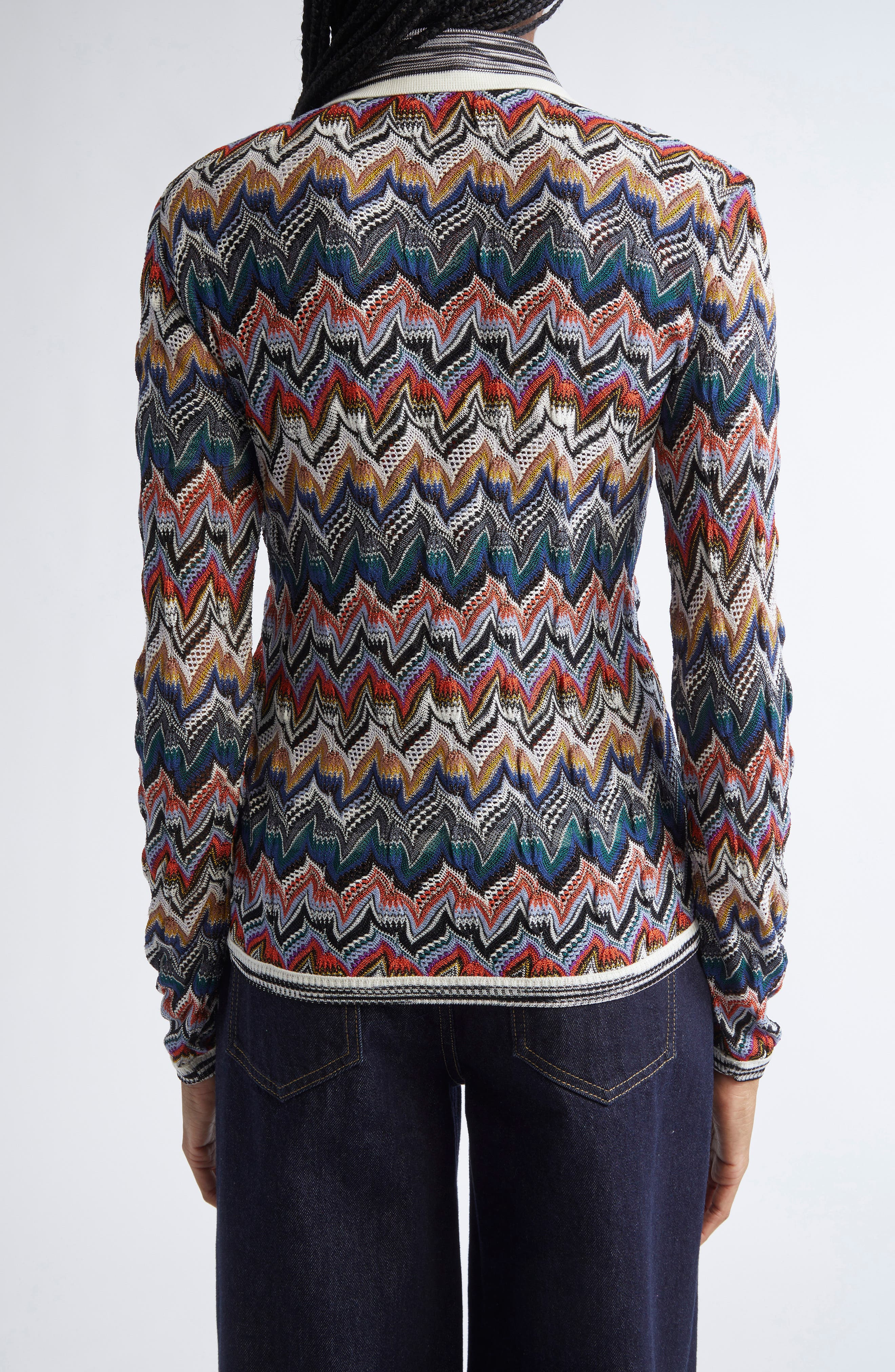Missoni Zigzag Stripe Cardigan in Blue Multi at Nordstrom - 2