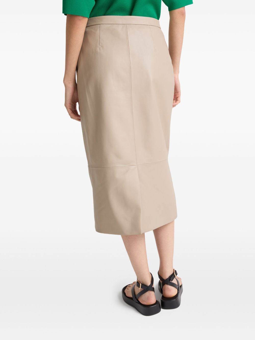 leather pencil skirt - 3