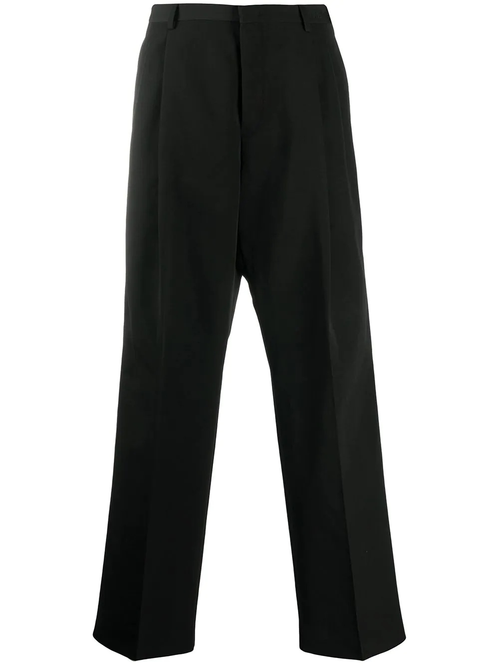 embroidered -logo tailored trousers - 1