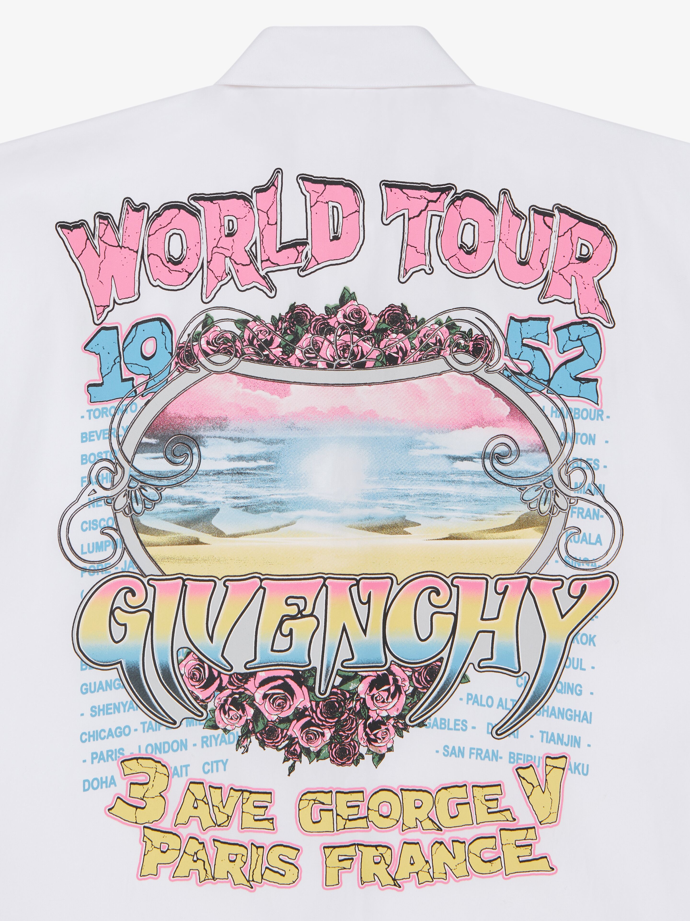 SHIRT IN POPLIN WITH GIVENCHY WORLD TOUR PRINT - 5