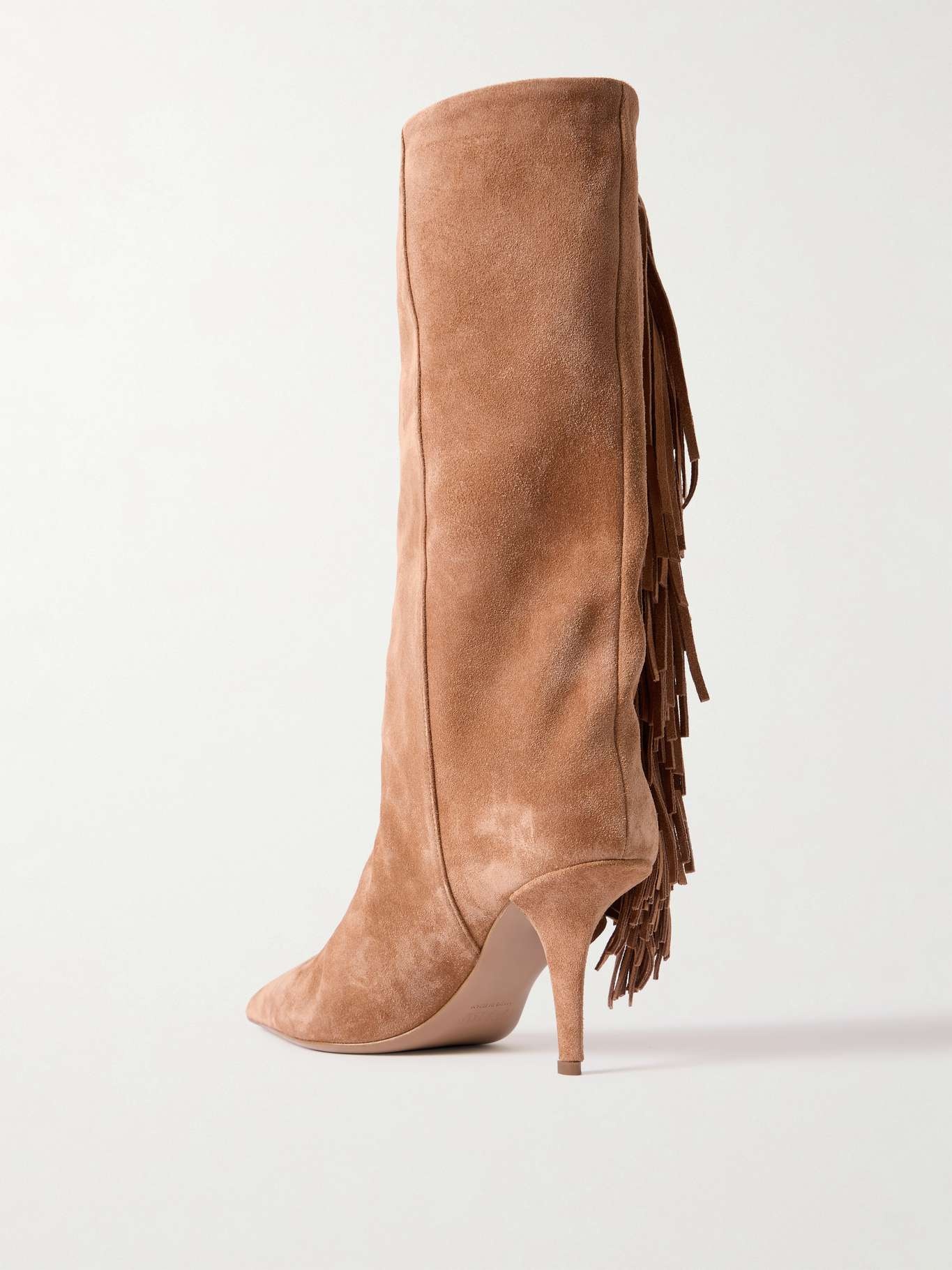 Jessie fringed suede knee boots Tan - 3