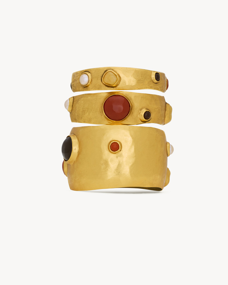 CASSANDRE CABOCHON BANGLES IN ENAMEL, RESIN, GLASS, AND METAL 3