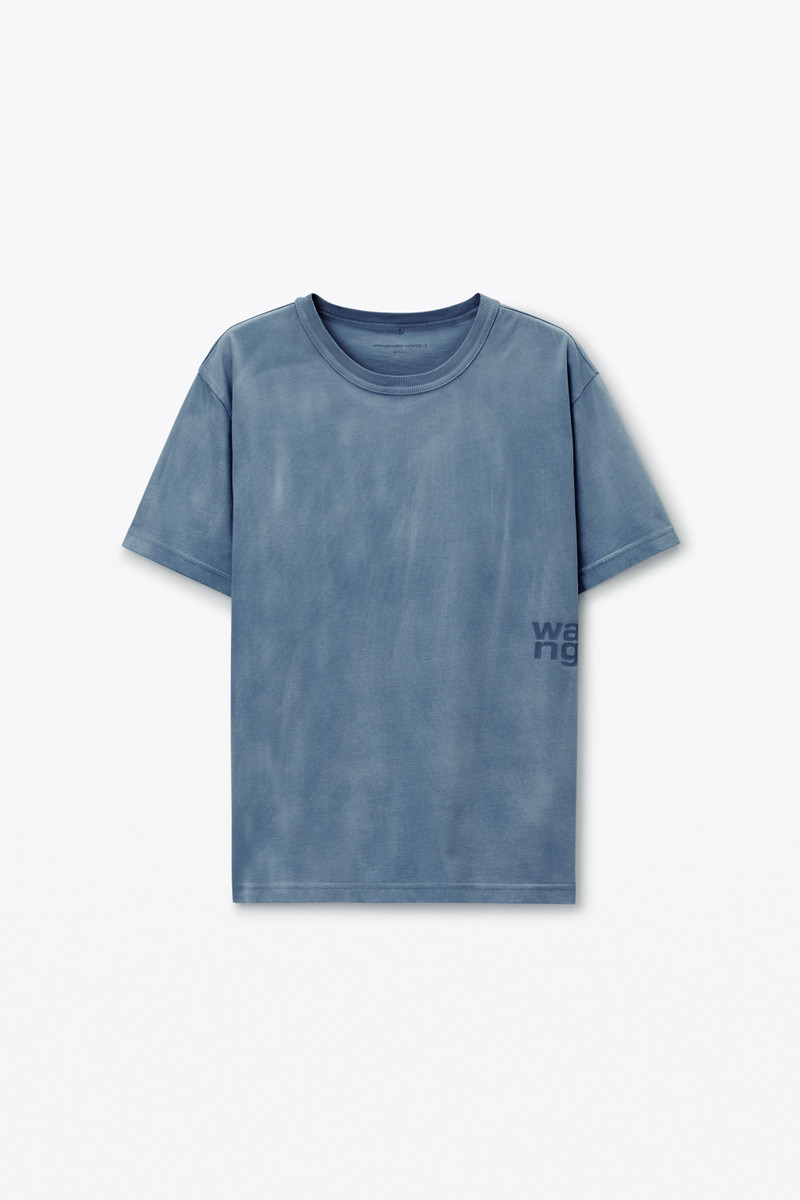 Blue Cotton-Jersey Logo Tee 1