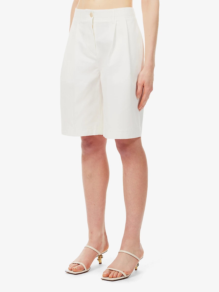 Mid-rise straight-leg organic-cotton shorts - 3