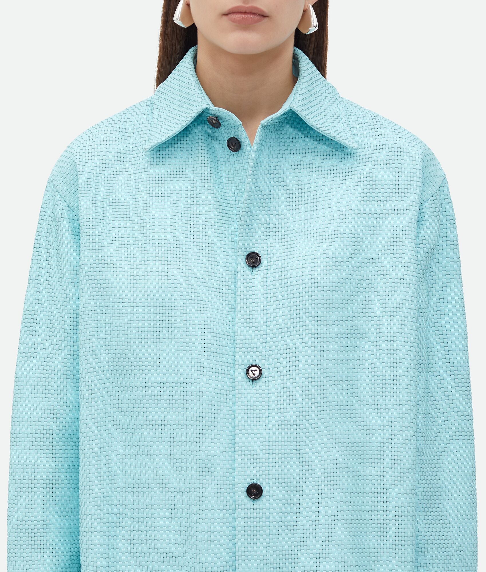 Mini Intrecciato Leather Shirt - 5