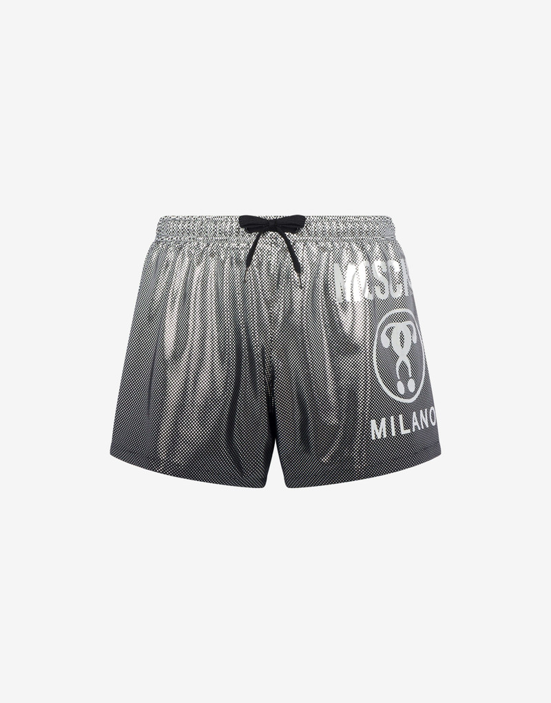 SWIM TRUNKS SILVER DOUBLE QUESTION MARK 1