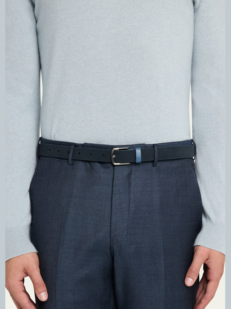 GIORGIO ARMANI Men's Suede and Leather Reversible Belt outlook