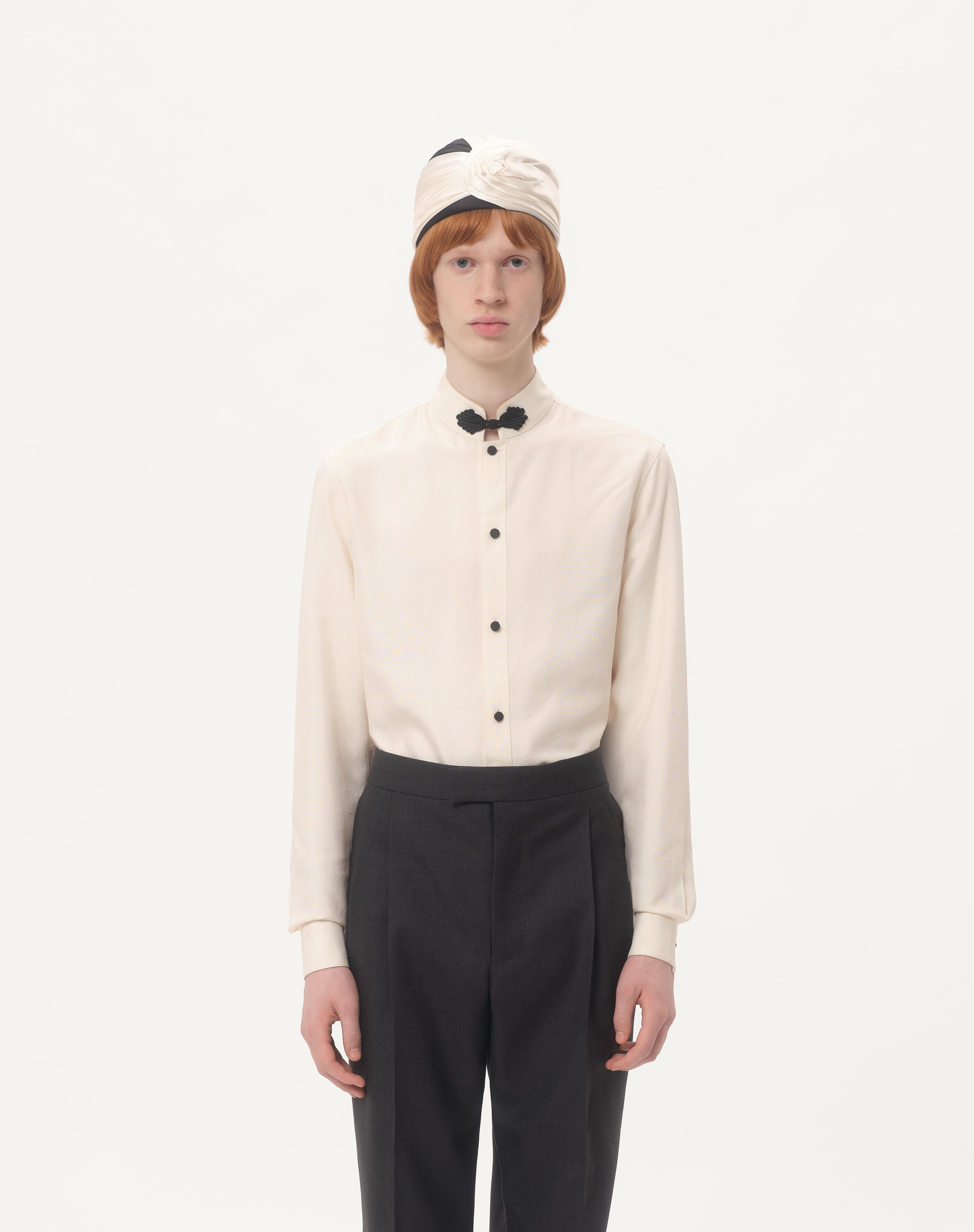 SILK SHANTUNG SHIRT WITH TOGGLE - 5