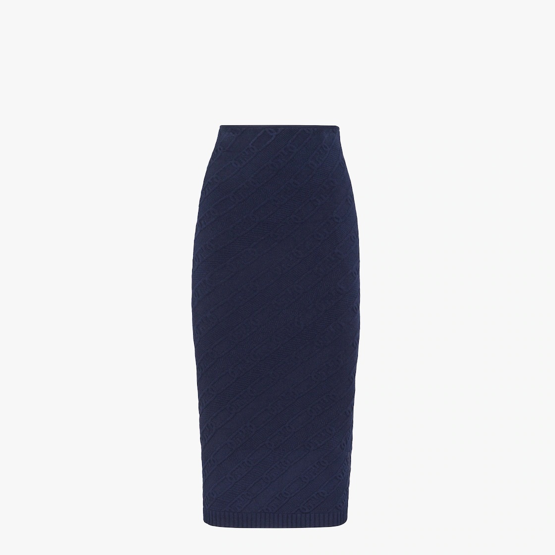 Blue viscose skirt - 1
