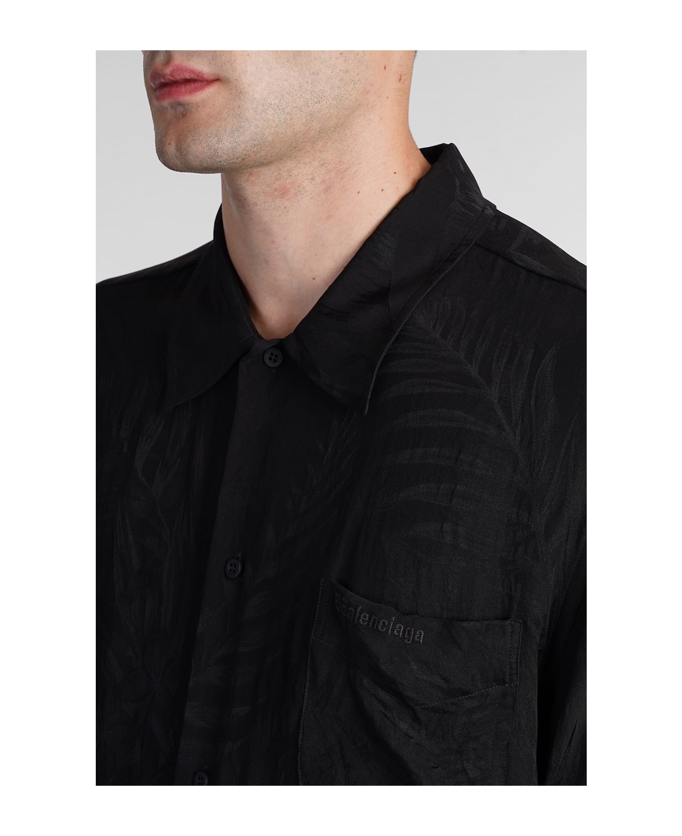 Shirt In Black Silk - 5