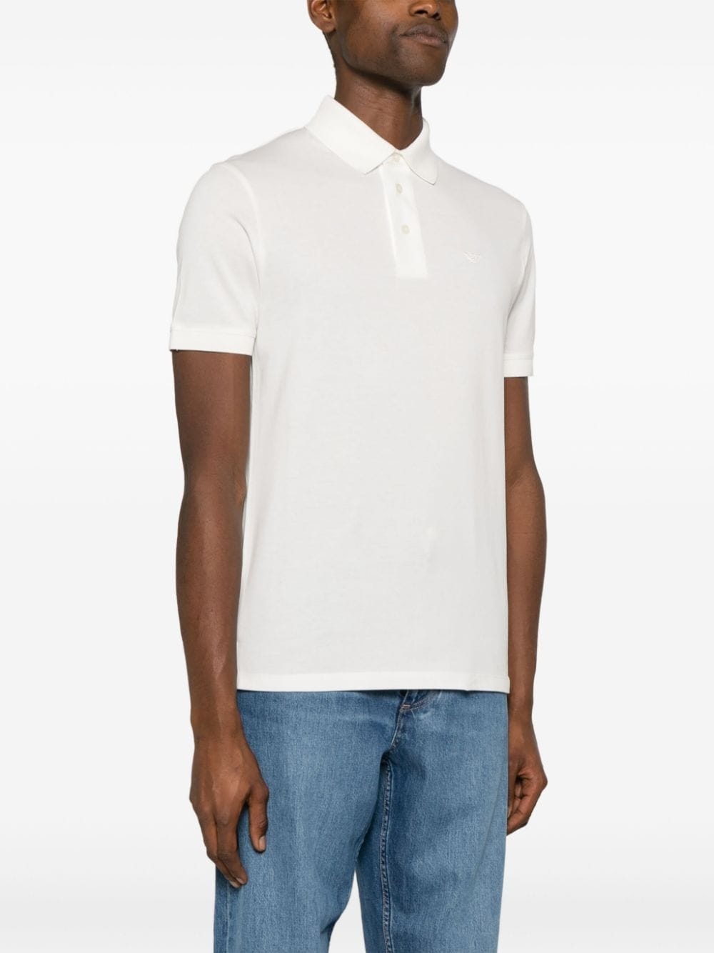 embroidered-logo piquÃ© polo shirt - 3