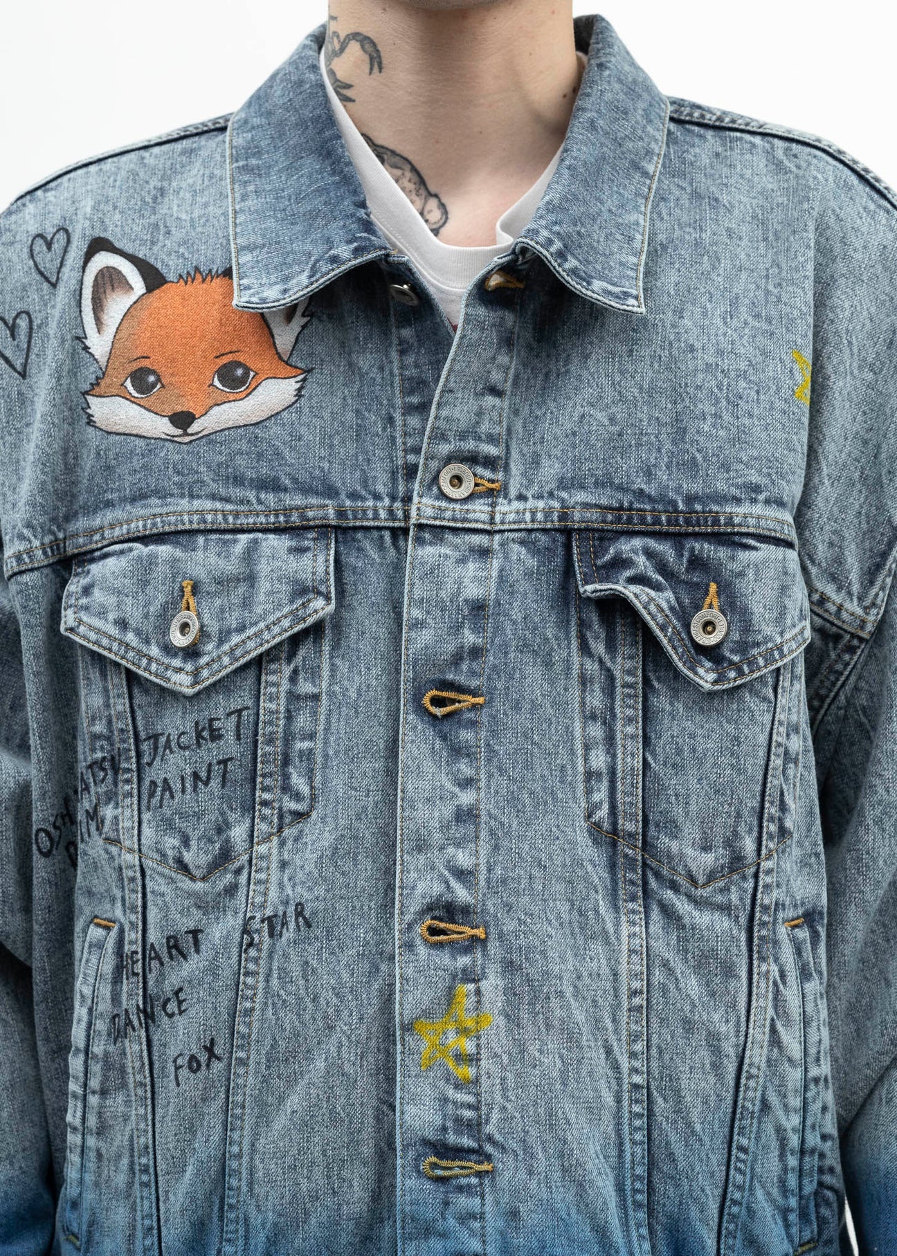ANIME PRINT Denim Jacket /Fox - 4