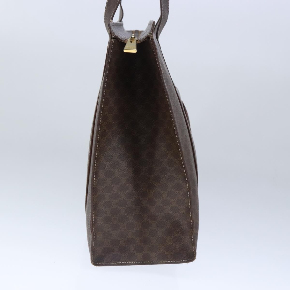 CELINE Macadam Canvas Shoulder Bag Pvc Leather Brown - 4