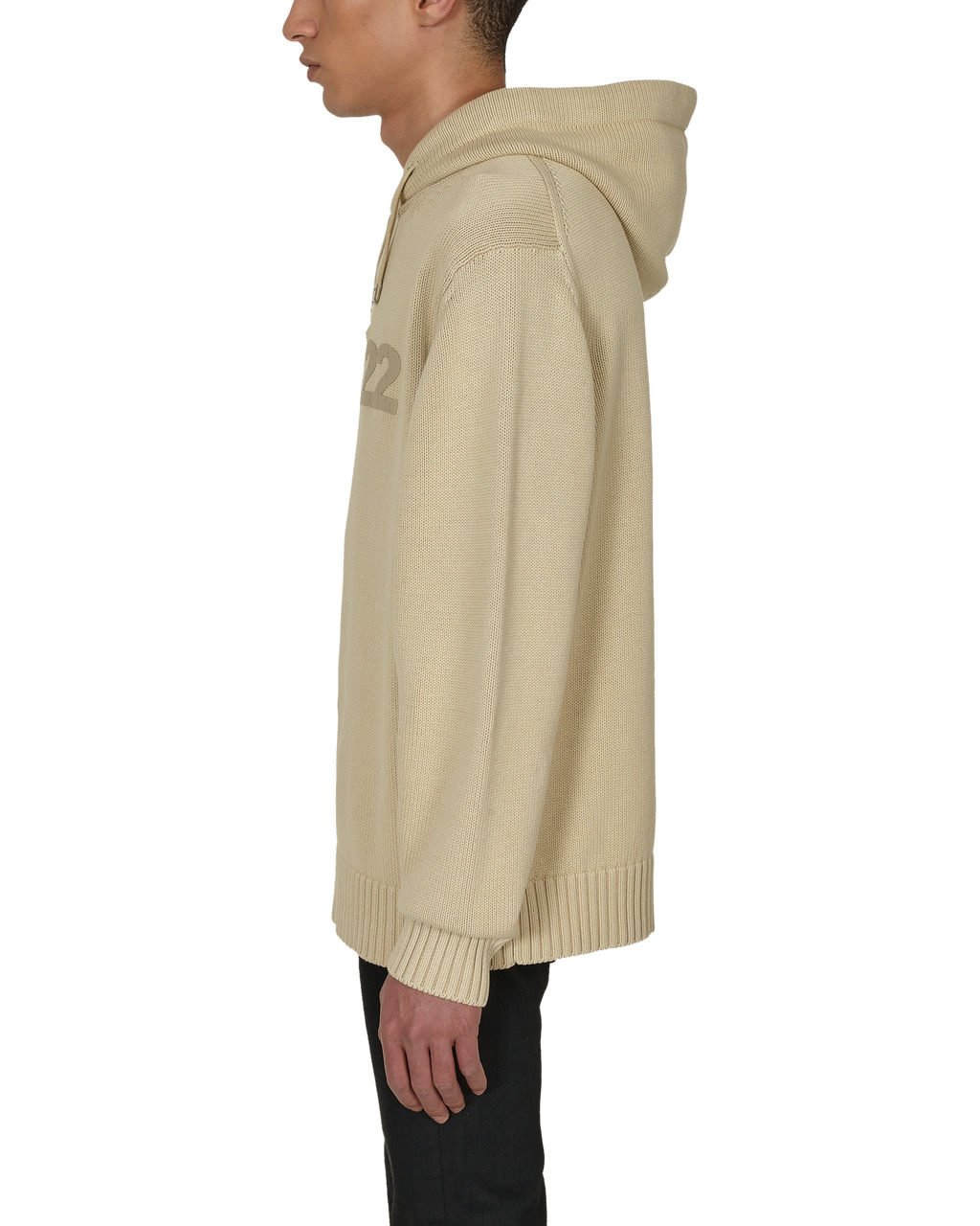 TREATED LOGO KNIT HOODED SWEATER - 11