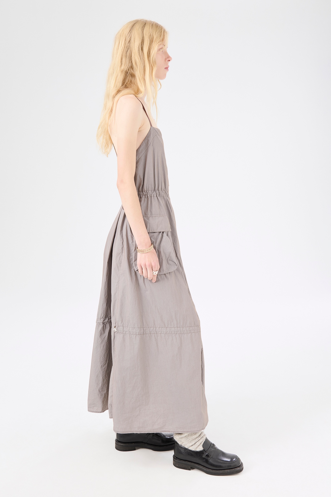 Parachute Dress Stone Khaki Parachute Poplin - 4
