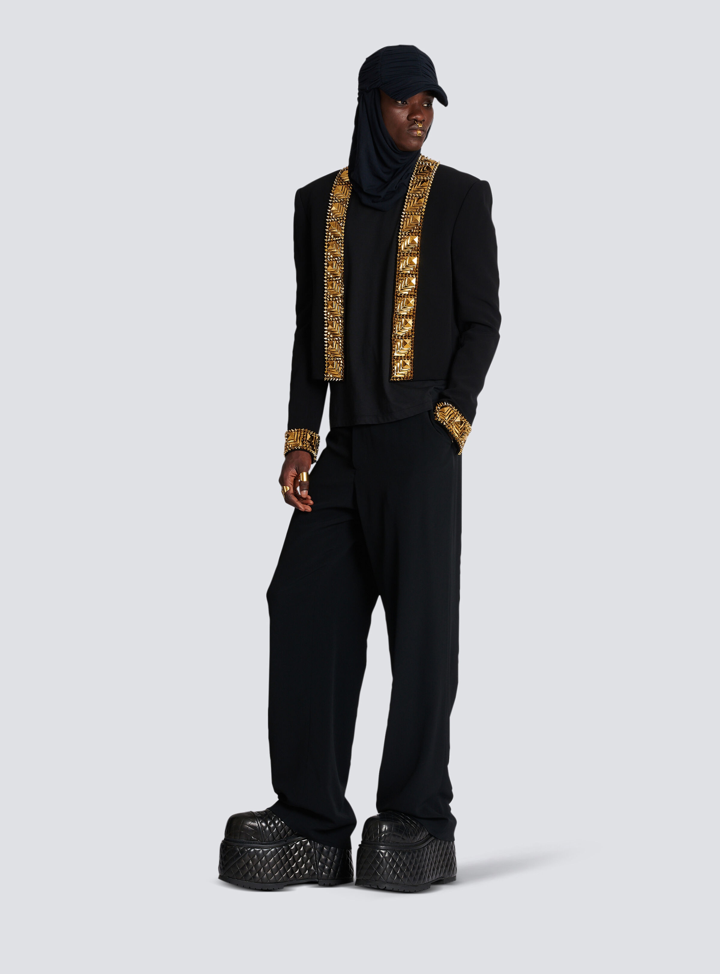 Blazer embroidered with pyramid studs - 2