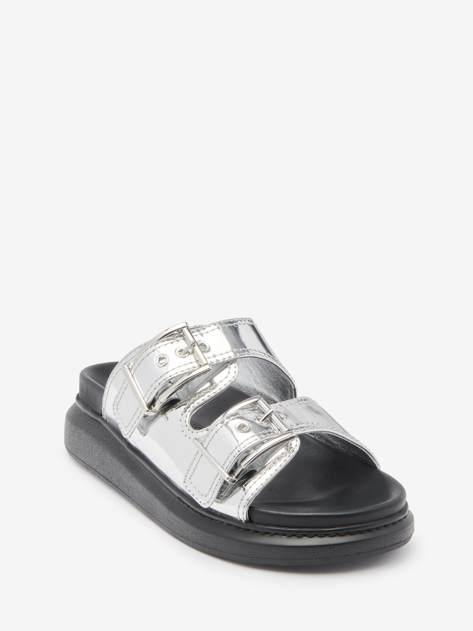 Women's Hybrid Slide in Silver - 5