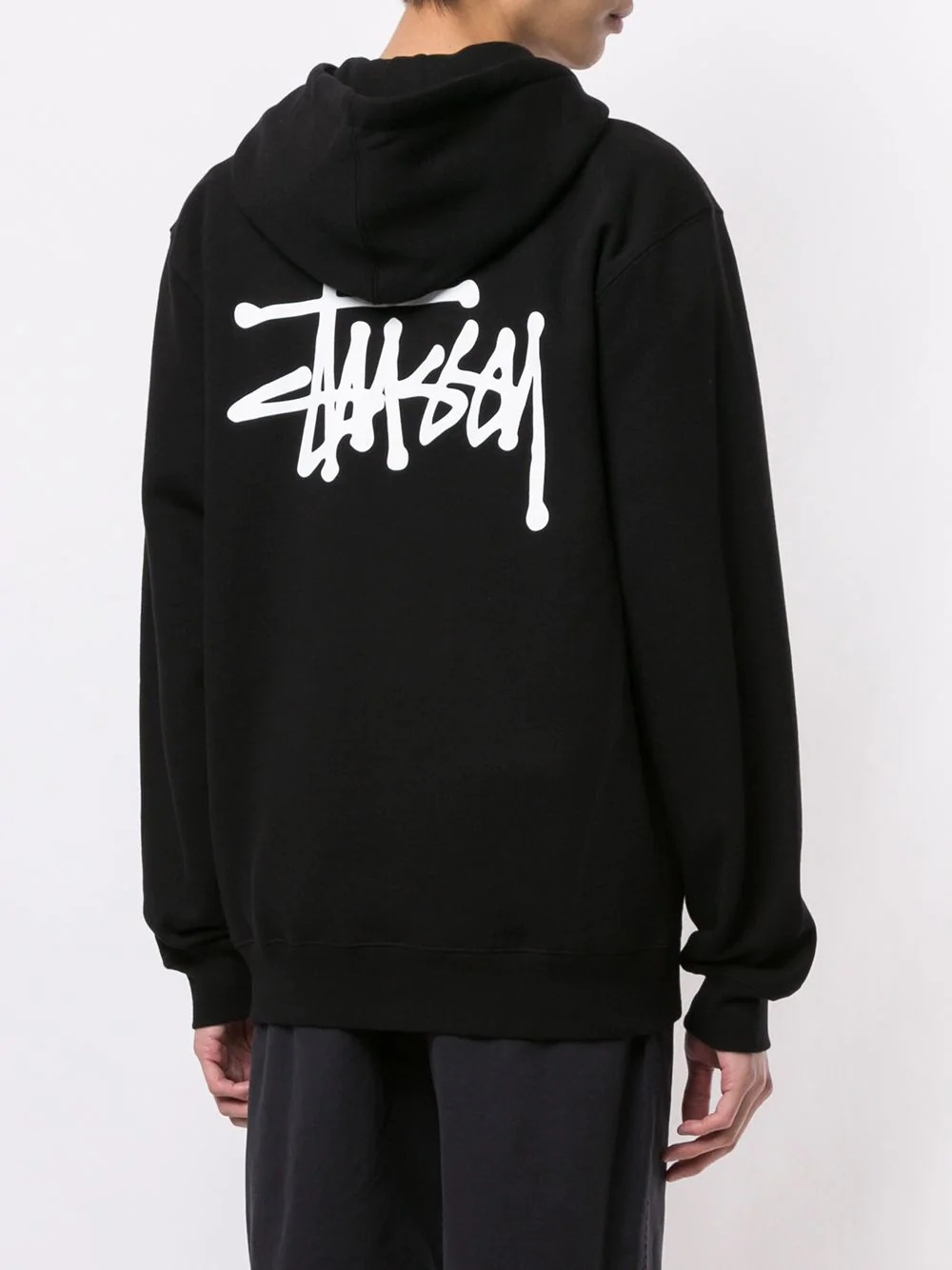 logo printed zipped hoodie - 4