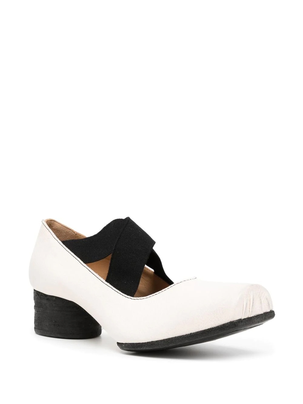 leather 40mm block-heel pumps - 3