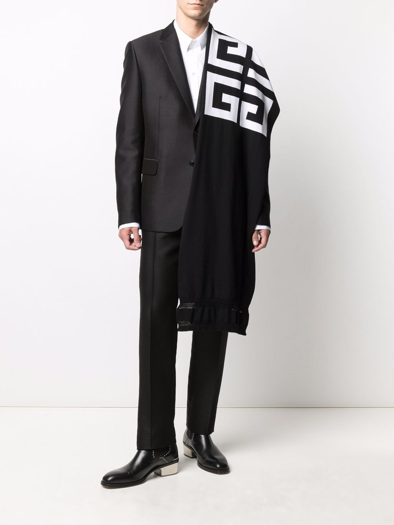 Givenchy logo-detail knit scarf outlook