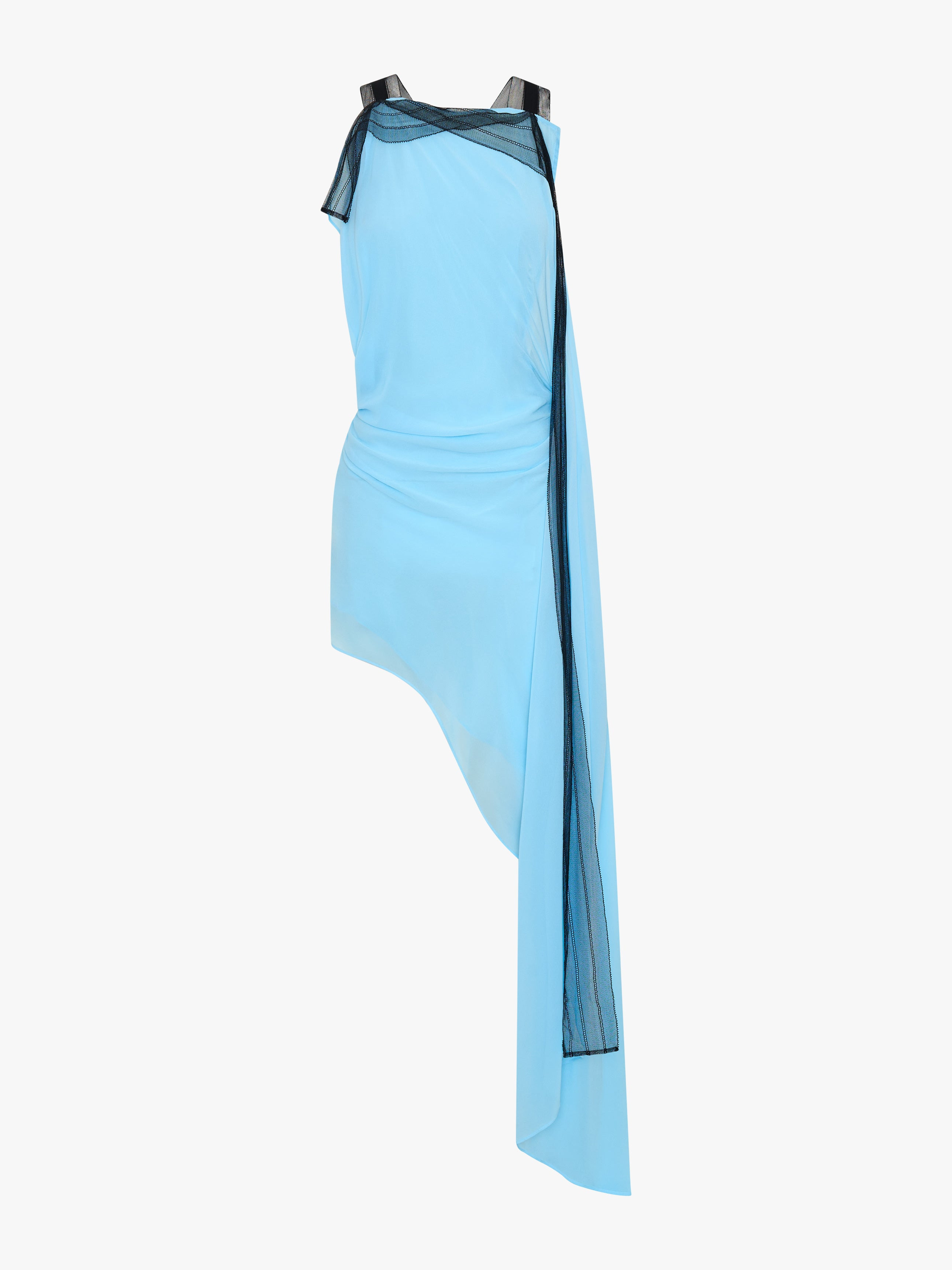 Framed Floating Silk Dress - 7