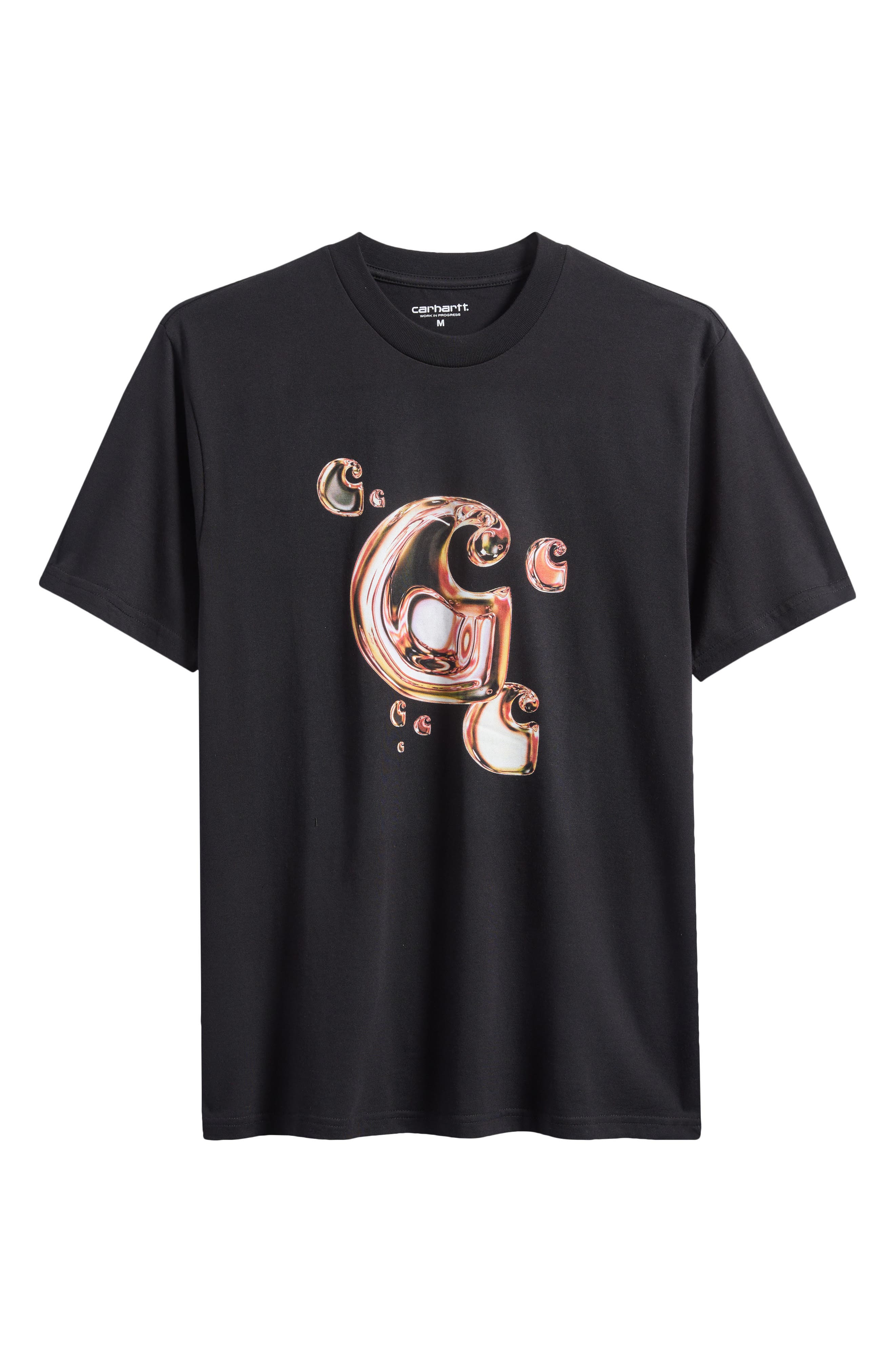 Carhartt Work In Progress Solar Chrome C-Logo Organic Cotton Graphic T-Shirt in Black at Nordstrom - 5