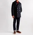 Melton Wool-Blend Peacoat - 7