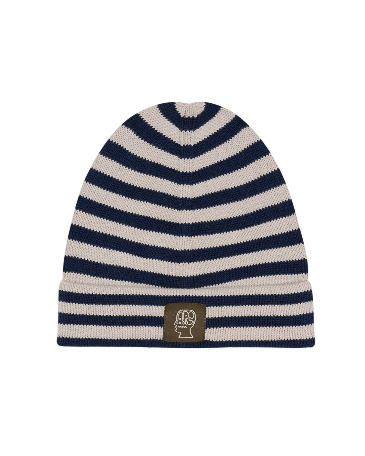 Brain Dead x A.P.C. Striped Cotton Beanie - Navy - 1