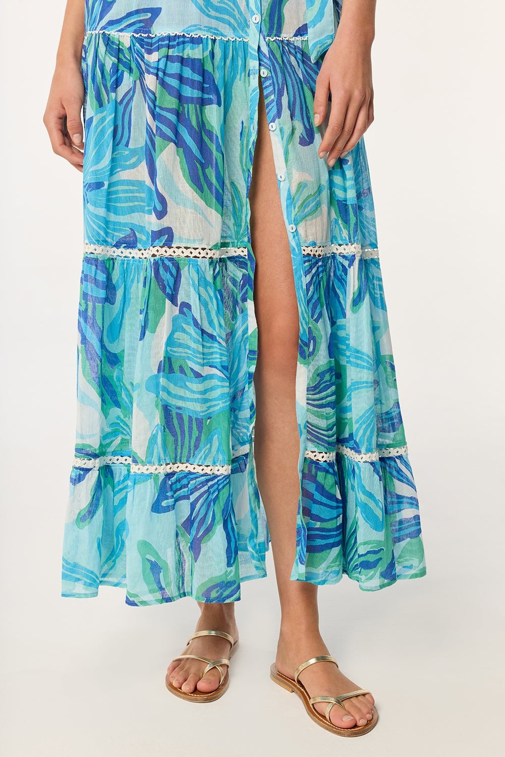 Long Dress Kora - Blue Seaweed - 3