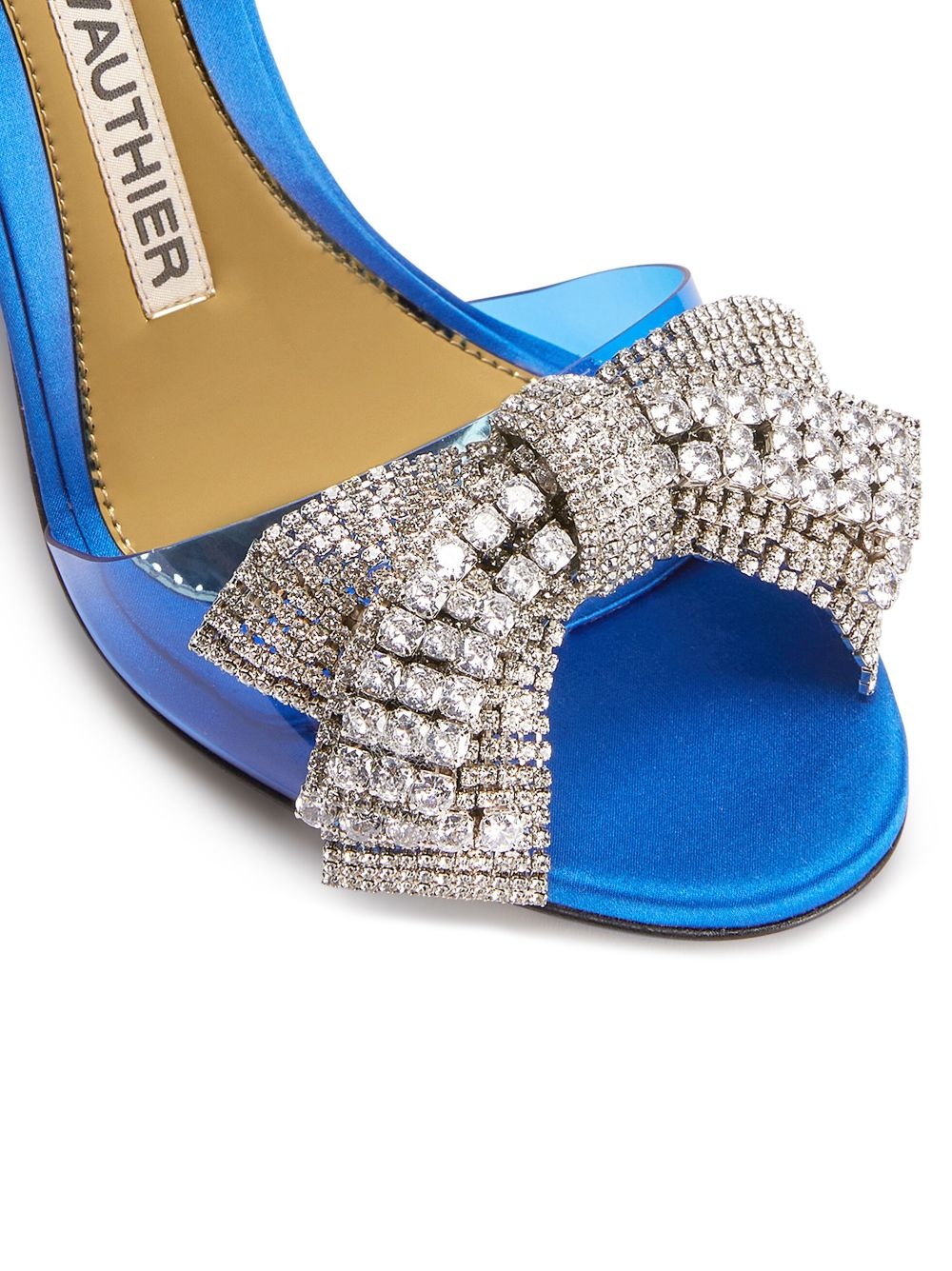 crystal-embellished bow 105mm sandals - 4