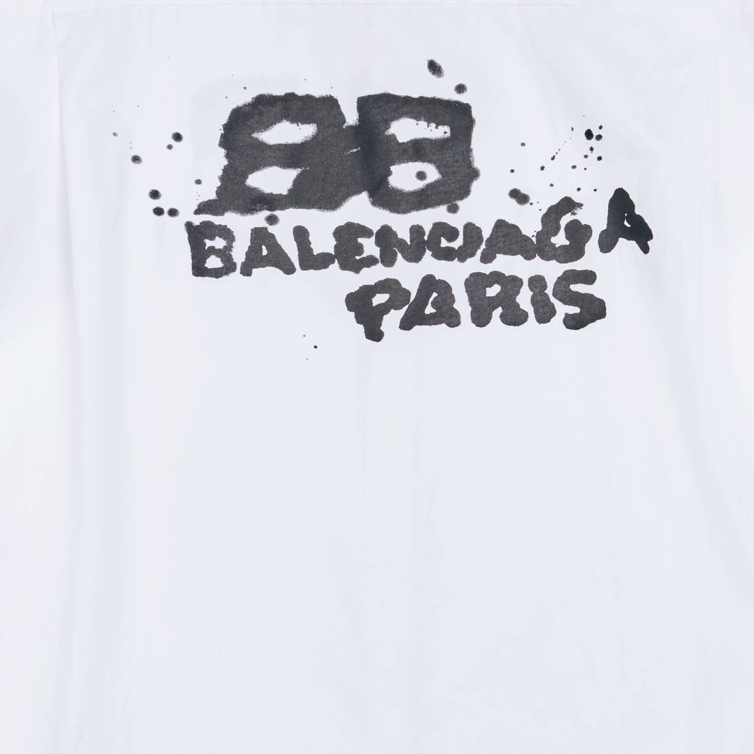 Men's Hand Drawn Bb Icon Long Sleeve Shirt Large Fit in White - 8