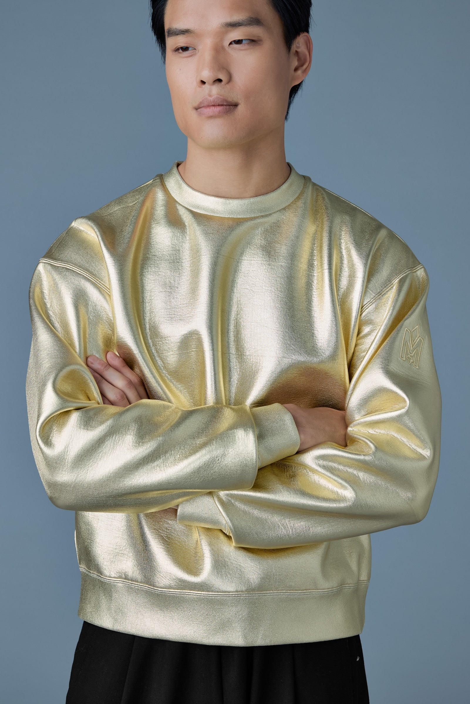 JULIAN-M Metallic double-Face Jersey Sweatshirt - 5
