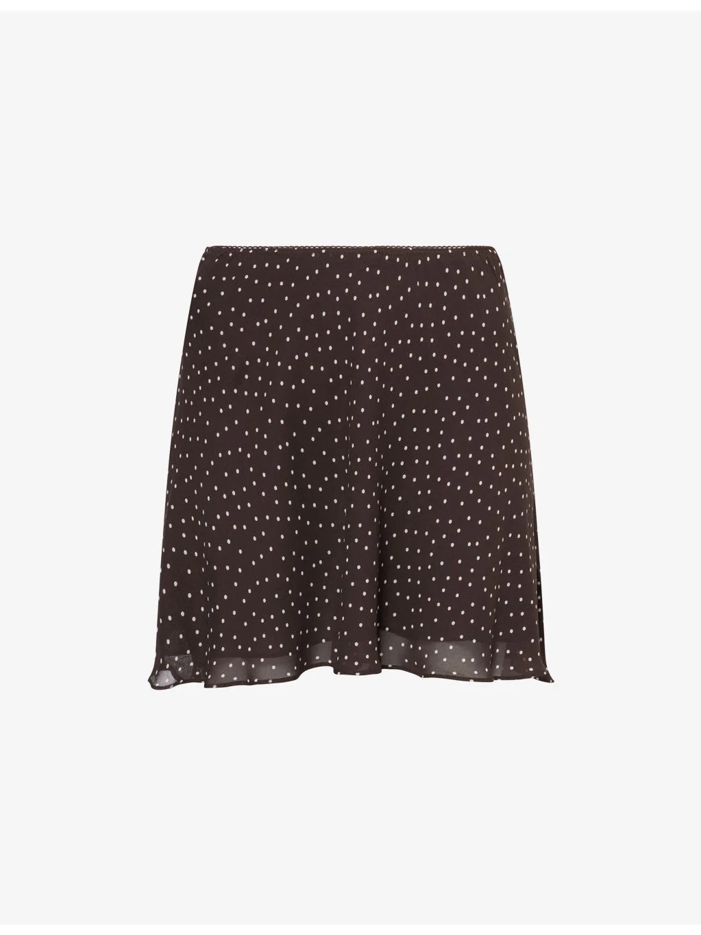 Brandy Polka-Dot Woven Mini Skirt - 1