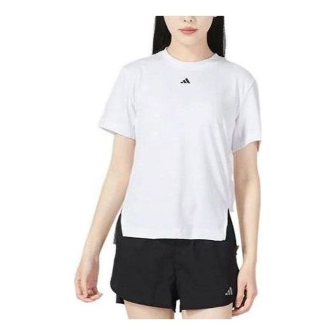 (WMNS) adidas D2T T-Shirt Asia Sizing 'White' HS8108 - 1