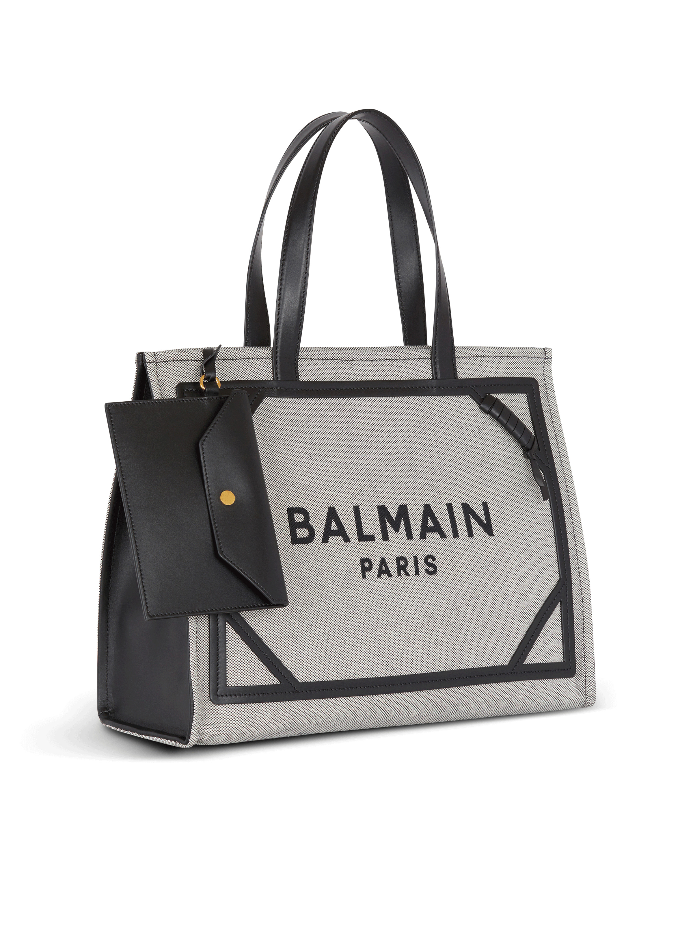 B-Army 42 canvas and smooth leather tote bag 3