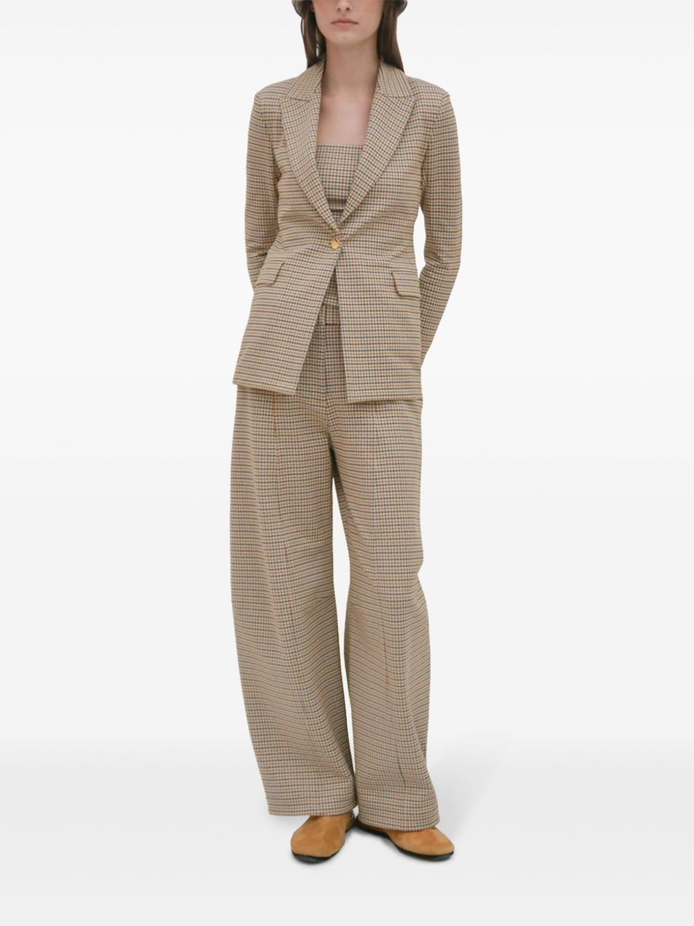 check-pattern blazer - 2