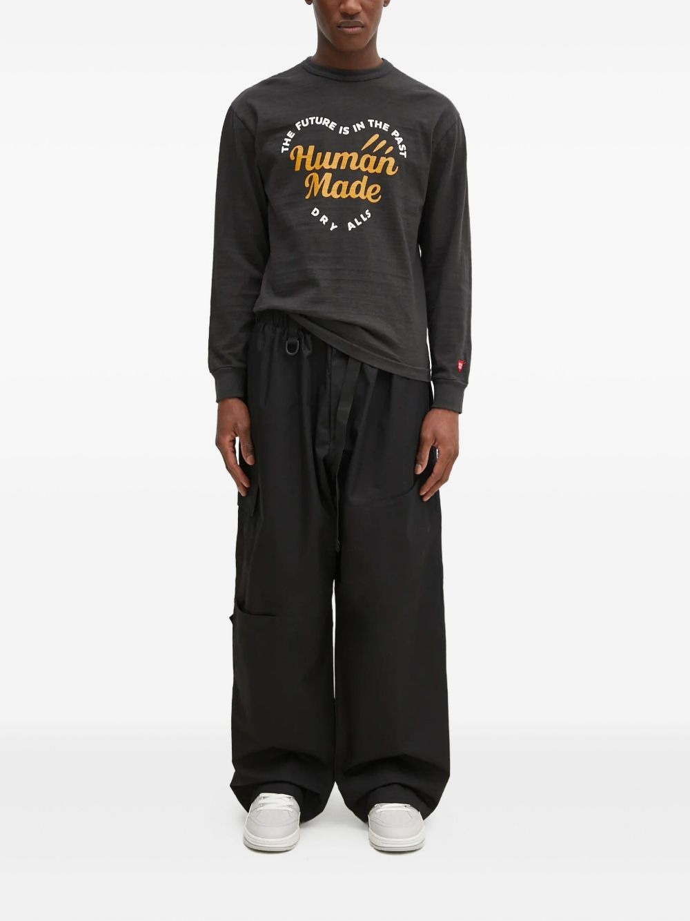 logo-embroidered long-sleeve T-shirt - 2